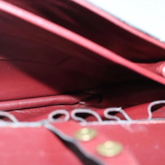 CARTIER Shoulder Bag Suede Red Gold Auth bs19206 - Picture 7 of 16